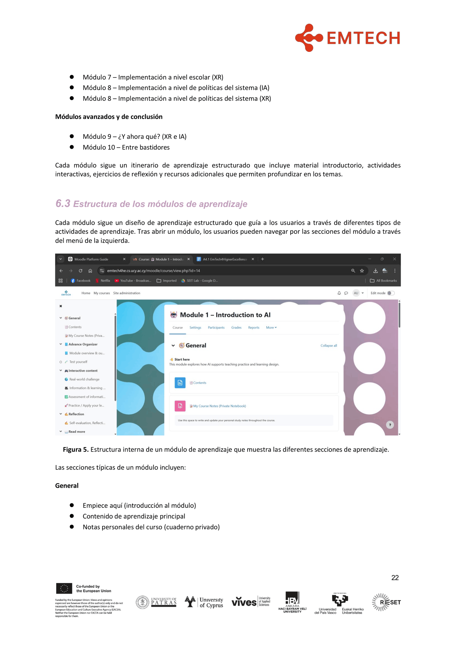EMTECH4HIGHER EXCELLENCE GUIDE FOR HE EDUCATORS FINAL es-ES-22
