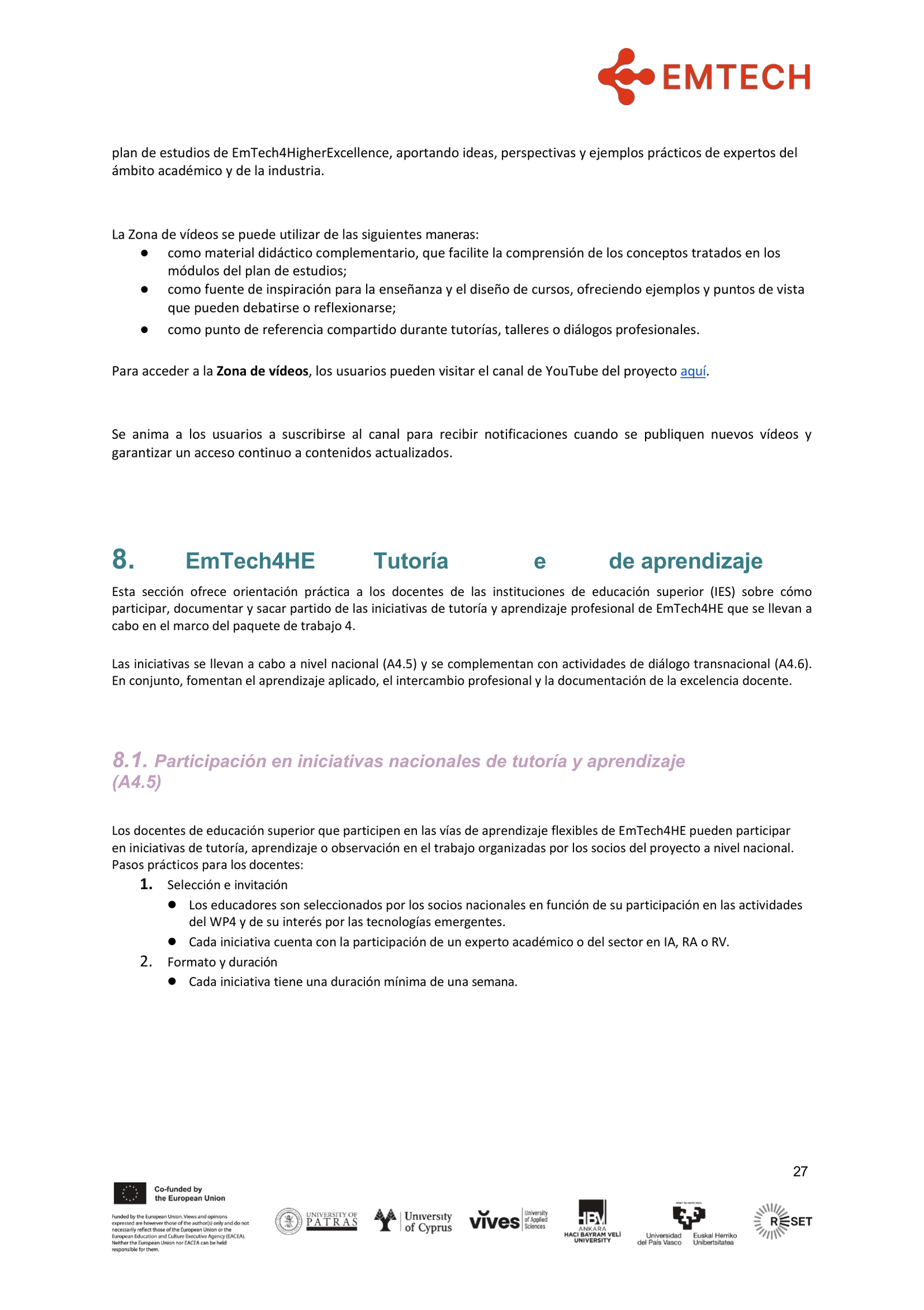 EMTECH4HIGHER EXCELLENCE GUIDE FOR HE EDUCATORS FINAL es-ES-27