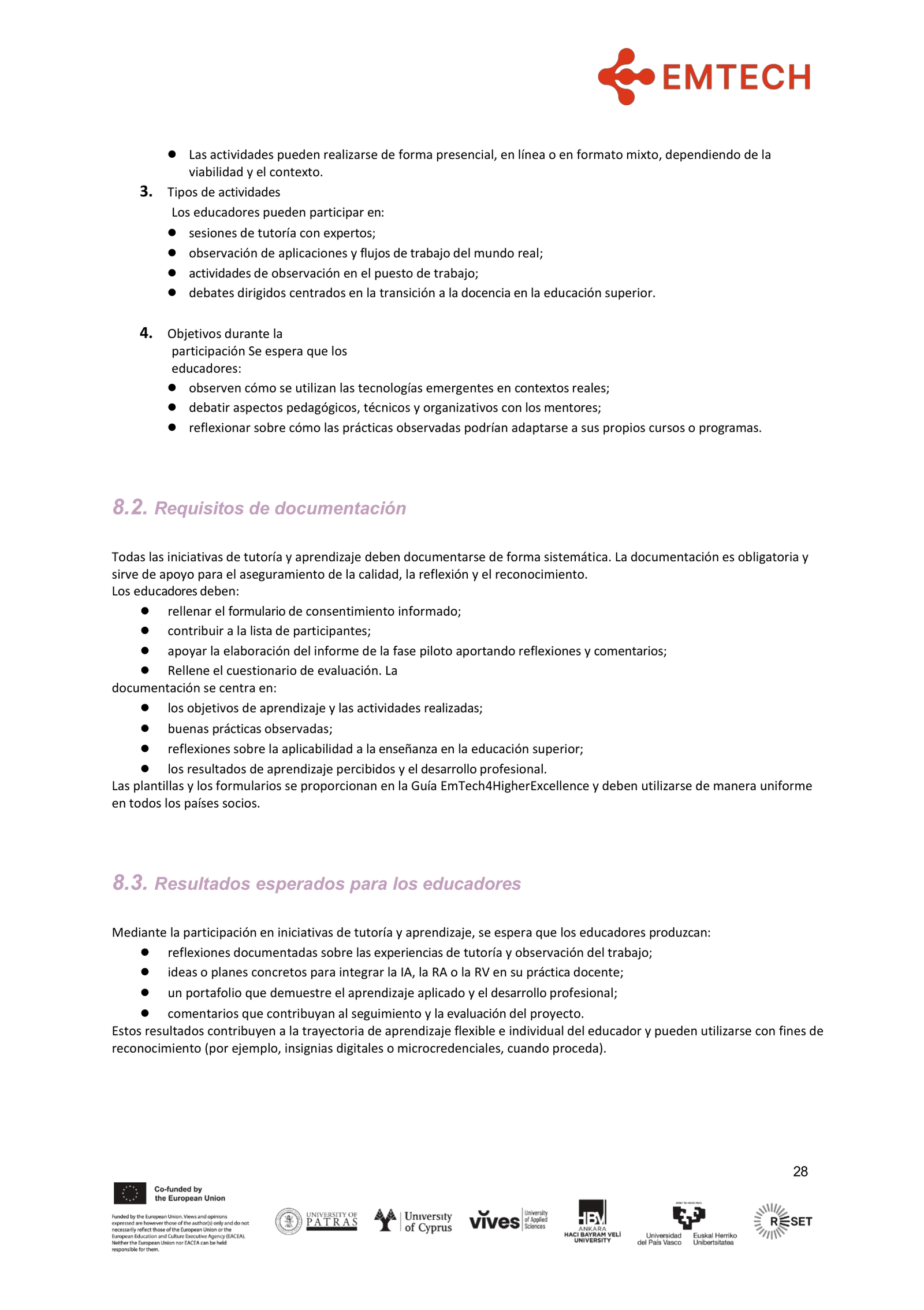 EMTECH4HIGHER EXCELLENCE GUIDE FOR HE EDUCATORS FINAL es-ES-28