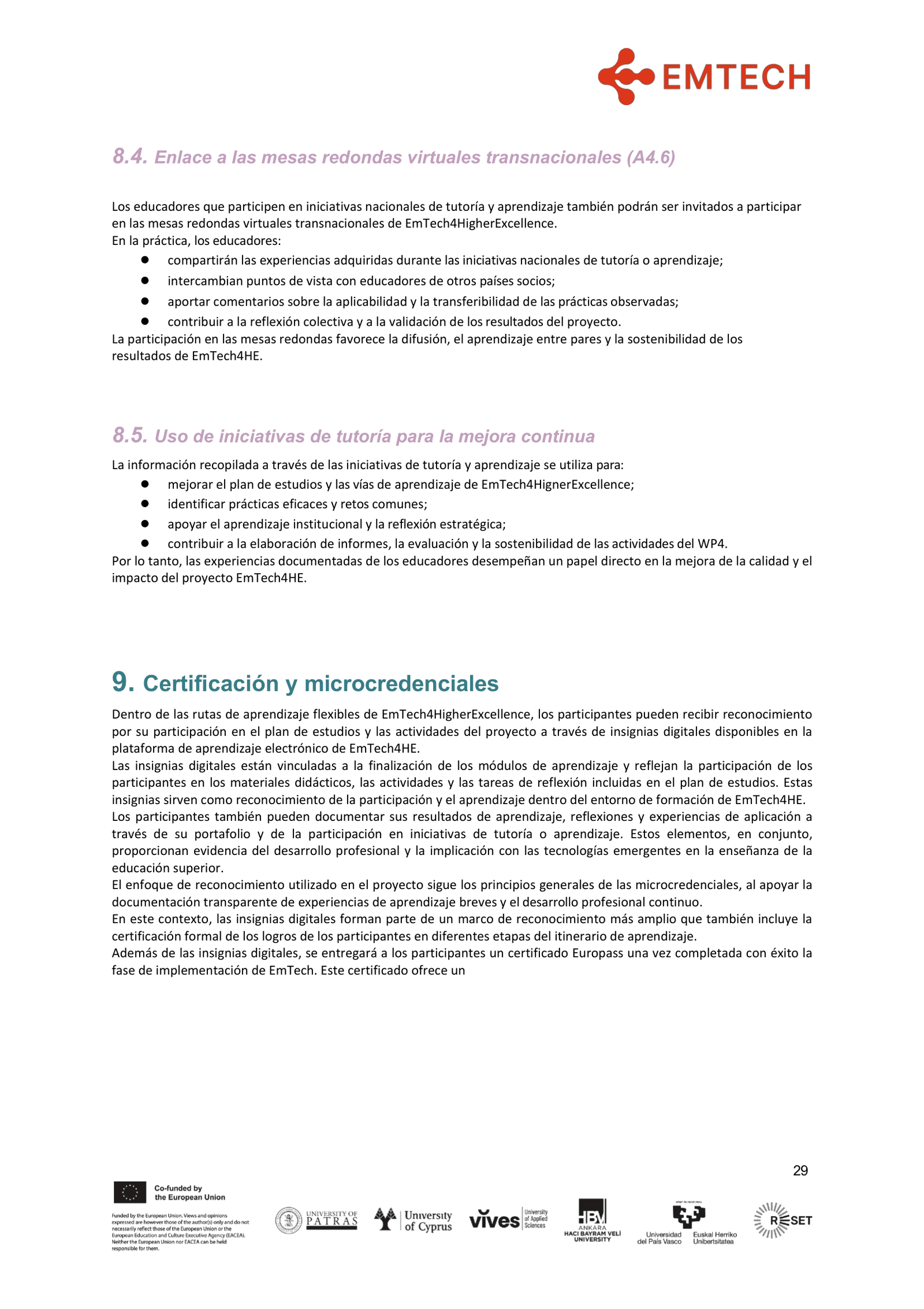 EMTECH4HIGHER EXCELLENCE GUIDE FOR HE EDUCATORS FINAL es-ES-29