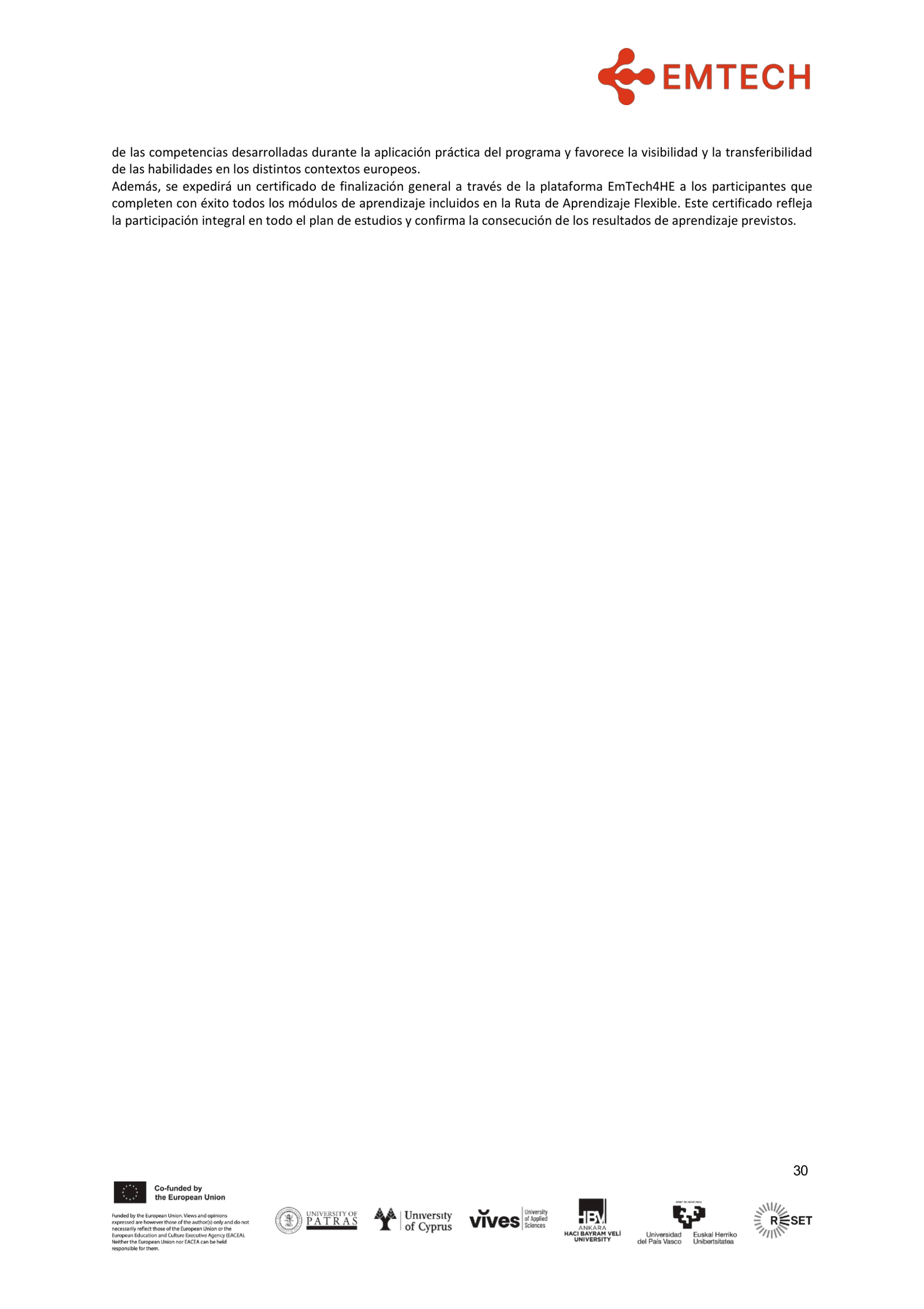 EMTECH4HIGHER EXCELLENCE GUIDE FOR HE EDUCATORS FINAL es-ES-30